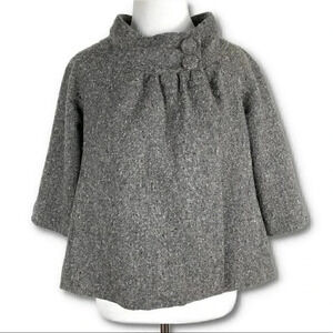 Old navy Womens capelet size XS gray 50% wool dressy jacket Y2k vintage